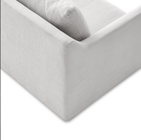 Modernes minimalist isches weißes modulares Schnitts ofa Set Einfaches europäisches Design Stoff L-förmiges Ecksofa