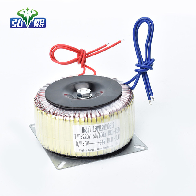 Hong Xi Single-Phase Power Transformer 220V to 24V 100V 220V 240V to 110V 160W Toroidal Transformer OEM