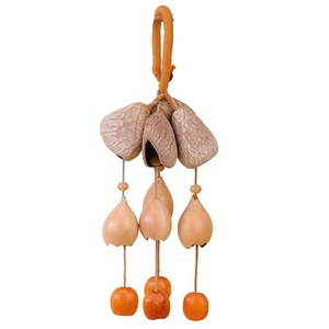 Wholesale Vintage Natural Fruit Shell <b>Wind</b> Bell Multiple Style Handcrafted Bodhi Beads Rearview Mirror Hanging Decor - Product Image 1