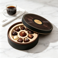 Coffret Cadeau Chocolat Exquis Écologique avec Embossage Personnalisé, Papier Spécial, Insert en Mousse de Qualité Alimentaire, Confiserie de Fêtes