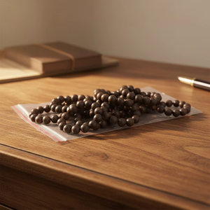 Bracelet de perles d'agarwood noir vintage de style bouddhiste Dai Binh en provenance du Vietnam - Product Image 1