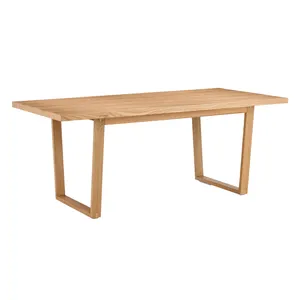 Retângulo rústico madeira mesa jantar