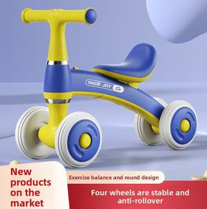 Новый модный легкий четырехколесный балансировочный велосипед-каталка 3-в-1 из пластика для детей 0-3 месяцев, без педалей - Product Image 4