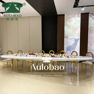 Venta al por mayor de acero inoxidable MDF superior de lujo mesa de comedor y sillas conjuntos - Product Image 2