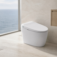 WC intelligent en céramique chauffant avec bidet électrique, WC intelligent automatique à télécommande, drainage en S, fixation au sol, lavage féminin