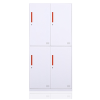 Auberge scolaire casiers en acier casiers dortoir à 4 portes armoire en acier vêtements personnalisé ouvrier école métal acier