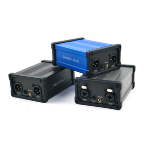 Convertisseur audio double canal à faible bruit <span class=keywords><strong>DI1</strong></span>, boîte DI passive, connecteur XLR, multifonctionnel pour guitare, vidéo et audio - Product Image 1