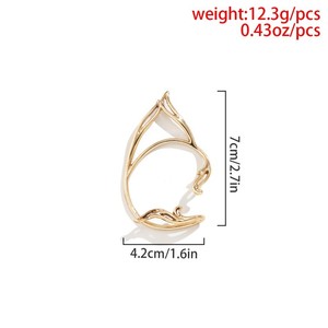 Boucles d'oreilles créatives et originales pour femmes, mode stéréoscopique, sans perçage, bijoux <span class=keywords><strong>de</strong></span> fête - Product Image 3