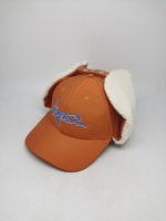 Gorras de Béisbol Deportivas al por Mayor con Letras Bordadas a Mano, Cálidas para Invierno, para Exteriores, Negras, de Ala Recta, Transpirables e Impermeables
