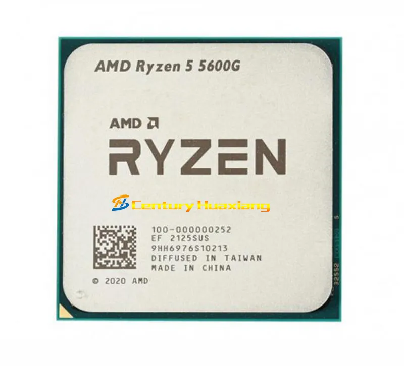 AMD R5 5600G 3.9 GHz ถึง4.4GHz โปรเซสเซอร์ CPU หกคอร์12เธรด R5ซ็อกเก็ต32MB AM4ถาดใหม่ R5 AMD CPU