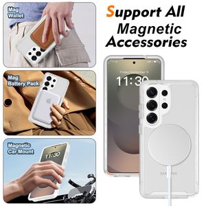 Étui de protection magnétique robuste <span class=keywords><strong>double</strong></span> couche antichoc en TPU+PC pour <span class=keywords><strong>Samsung</strong></span> S26 Ultra 360 Full Cover, compatible Galaxy S25 S26 - Product Image 6