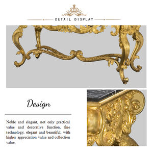 <span class=keywords><strong>Yips</strong></span> โต๊ะกาแฟแกะสลักลายใบไม้สีทองคลาสสิก,โต๊ะกาแฟสำหรับห้องนั่งเล่นปี LD-1203-0019 - Product Image 5