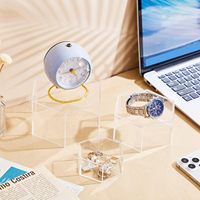 Supports de présentation hexagonaux empilables et emboîtables en acrylique écologique pour bijoux, bougies et décorations