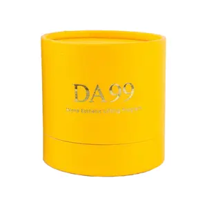 环保定制金箔设计黄色纹理纸管蜡烛香味包装