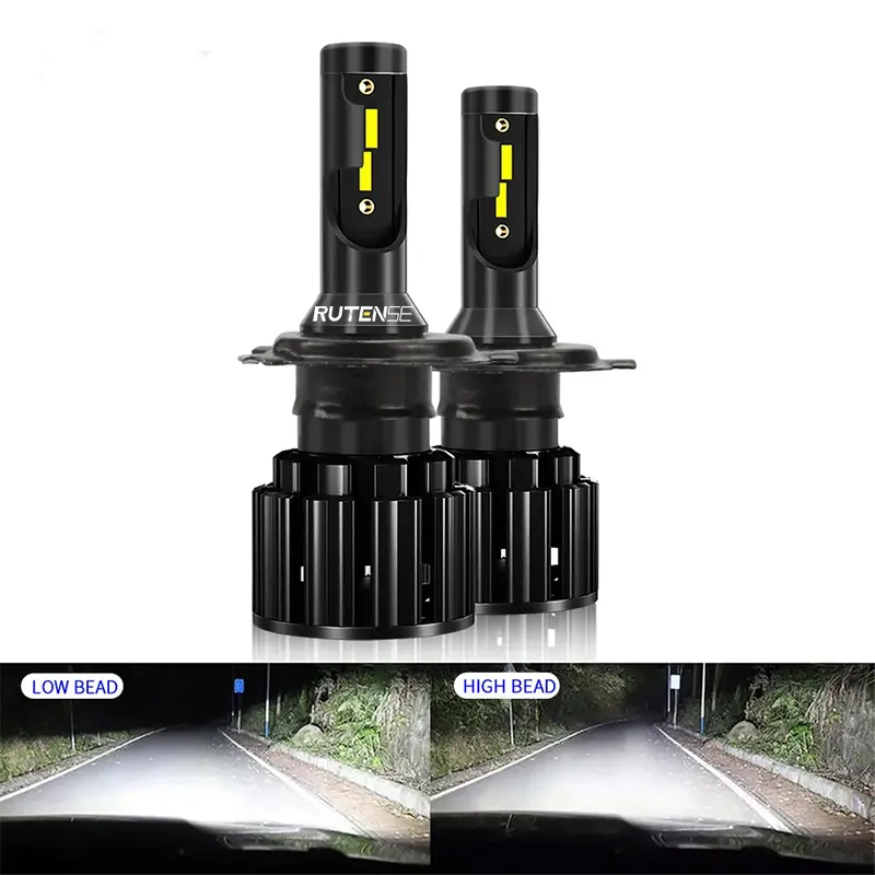 أنظمة إضاءة السيارات من RUTENSE ، مصباح إضاءة ليد للسيارة داخل السيارة h1 00lm h4 h7