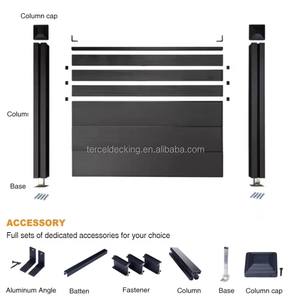 Cercas Decorativas de WPC Resistentes a la Intemperie para el Hogar, Cercas y Puertas de Jardín de Aluminio y WPC para Patio, Paneles de Cercas para Exteriores - Product Image 3
