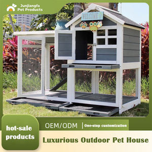 Cabaña de lujo de madera maciza para mascotas, impermeable, para exteriores, Villa, jaula para pájaros y palomas para perro, gato, hámster, casa de madera elegante - Product Image 2