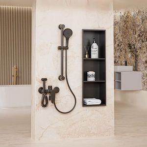 Drainage <b>cabinet</b> for bathroom alcove 304 stainless steel <b>cabinet</b> Shower interior embedded shelf Waterproof and moisture-proof - Product Image 1