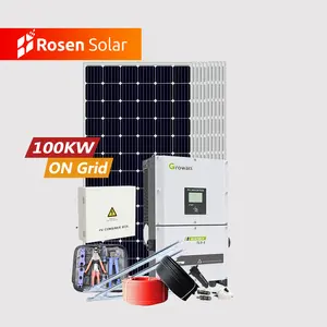 Sun Power 100KW SistemaデEnergia Solar 100 kw Inversor Solar Con Red