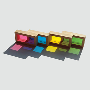 24PCS蒙特梭利智能木制感官堆叠玩具彩虹感官亚克力积木 - Product Image 4