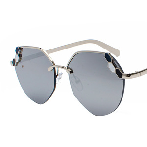 Maidis Blue Lens Metal Frame Sunglasses Unisex UV400 Protection Fashionable Design - Product Image 3