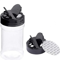 6oz 180ml Pet En Plastique d'emballage d'épice de pot clair assaisonnement bouteille épices récipient salière