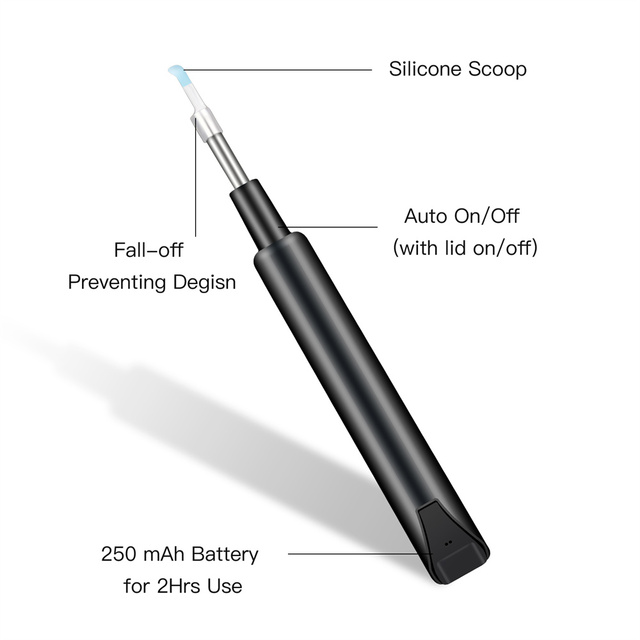 IBORRIA BR-018 Mini Ear Pick Ear Wax Removal Ear Cleaning Camera With Uv Lamp