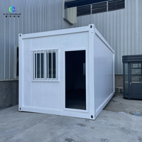Garage modulaire temporaire détachable de 20 pieds, maison conteneur préfabriquée mobile en kit, bâtiment de bureau en panneaux sandwich