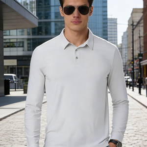 Chemises <span class=keywords><strong>Polo</strong></span> <span class=keywords><strong>Homme</strong></span> Couleur Unie Personnalisées Respirantes et Séchage Rapide pour l'Été – Style Business – Pour Huho <span class=keywords><strong>Boss</strong></span> - Product Image 4