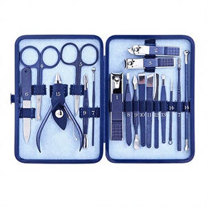 Manicure <b>Pedicure</b> Kits 16-in-1 Professional Nail Clippers Set Stainless Steel Accessories Custom Colors Portable <b>Tools</b> Thick - Product Image 1