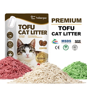 Arena para Gatos de Tofu con Sabor a Café, Absorbente Rápida, Aglomerante, Biodegradable, Baja en Polvo, con Certificación BSCI, CE e ISO, Venta al Por Mayor - Product Image 1