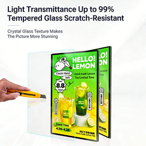 Boîte à lumière élégante et extractible, panneau en verre trempé incassable, pour les chaînes de magasins haut de gamme et les salons de beauté - Product Image 3