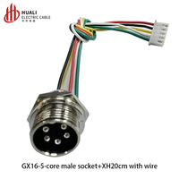 Colokan dan soket penerbangan M16, dengan blok Terminal 2, 3, 4, 5, 6, 7, 8, 9, 10-core dan XH2.54, 20A.