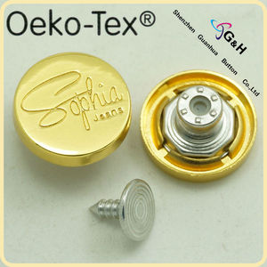 Promozione della fabbrica prezzo all'ingrosso Custom in metallo Jeans con bottone Jeans Jeans con bottoni e rivetti - Product Image 5