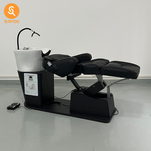 Fauteuil <span class=keywords><strong>de</strong></span> salon <span class=keywords><strong>de</strong></span> coiffure professionnel avec bac à shampoing intégré, base en bois, portable, pour mobilier <span class=keywords><strong>de</strong></span> salon <span class=keywords><strong>de</strong></span> beauté - Product Image 3
