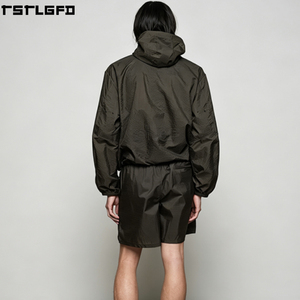 Oem Odm Running Waxed Jacket Waterproof Windbreaker Technical Fabric Gorpcore Hooded Coat Wholesale Bulk - Product Image 3