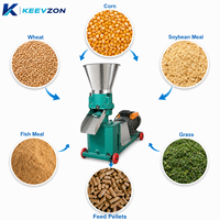Machine à granulés d'aliments portative à entraînement électrique, conception compacte, utilisation simple, pour élevage de bétail et porcs, avec moule rotatif