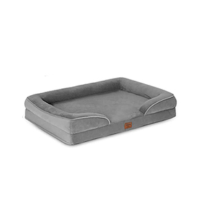 Fabrik benutzer definierte hochwertige atmungsaktive ortho pä dische graue Chenille Kühlung Haustier Matte Memory Foam Hunde bett Großhandel Rechteck Bulk Bett