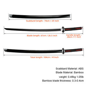 Épée de démon tueur, lame en bambou, katana samouraï, Zenitsu, Tanjiro, Rengoku, <span class=keywords><strong>Kimetsu</strong></span> No Yaiba, épées d'anime - Product Image 4
