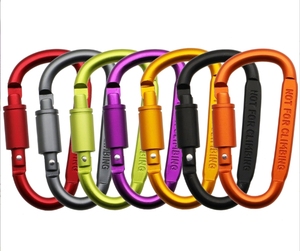 พวงกุญแจแบบหมุนได้ 8D Shape Lock ทำจากอะลูมิเนียมเรียบ พร้อมห่วงคาราไบเนอร์แบบ Quick Link มี 10 สี  รับสกรีนโลโก้ สำหรับ KY-8D-lock Carabin - Product Image 1