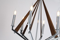 Lustres à bougies chromées classiques Luminaire de plafond à 6 lumières Lustre de ferme E14 Ampoule Lampes suspendues industrielles rustiques