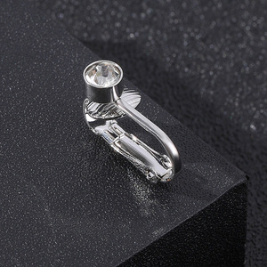 Clip de Piercing <span class=keywords><strong>Falso</strong></span> para <span class=keywords><strong>Ombligo</strong></span>, Estilo Sencillo y Moderno, con Exquisito Zirconia Cúbica Azul, Clip de Piercing <span class=keywords><strong>Falso</strong></span> para Cartílago - Product Image 4