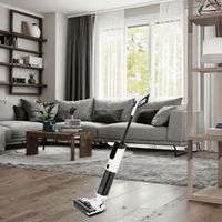 Aspirateur Balai Sans Fil Portable Humide/Sec pour Sols Durs, Nettoyeur Intelligent pour Carrelage et Parquet pour la Maison