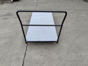 Chariot de manutention robuste pour entrepôt avec surface en feutre |   Chariot de transport à roues non marquantes pour le manutention de meubles et de planches - Product Image 5