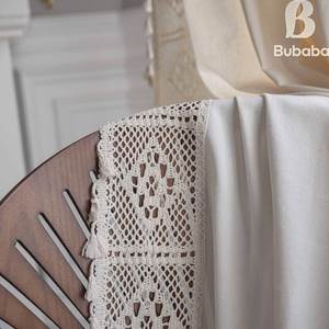 Tenda Divisoria <span class=keywords><strong>per</strong></span> Finestre in Stile Americano, Tessuto Fatto <span class=keywords><strong>a</strong></span> Mano con Motivi Floreali, Poliestere Semi-Oscurante Personalizzabile - Product Image 6