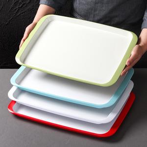 Xiangyuan <b>melamine</b> tableware <b>plates</b>, restaurant imitation porcelain rectangular serving trays, hot pot restaurant anti-drop and - Product Image 1