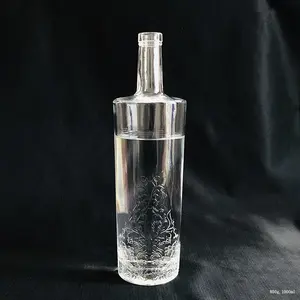 Super Vuursteen Drank Gegraveerde Glazen Fles 1 Liter Wodka Glazen Fles