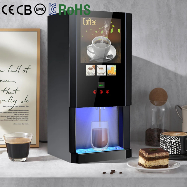 Factory Custom Fully Automatic Compatibility Household Commercial Coffee Dispenser Mixing Instant Coffee Vending Machine