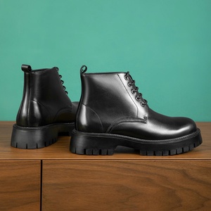 Botas de Trabajo Británicas Modelo 2026, Botas de Cuero de Caña Alta con Suela Gruesa, Botas de Cuero Genuino para Hombre - Product Image 3