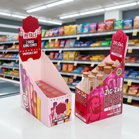Exhibidor de mostrador PDQ ecológico, caja de exhibición de papel corrugado, soporte de exhibición minorista con logotipo personalizado, exhibidor de mercancía para supermercado